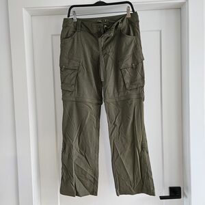 Prana convertible hiking pants size 8 Women's Olive Green